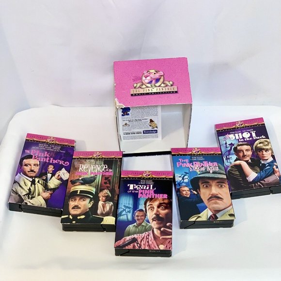 The Pink Panther 5 VHS Movie Collection Box Set Peter Sellers Classic comedy GUC - Picture 5 of 11